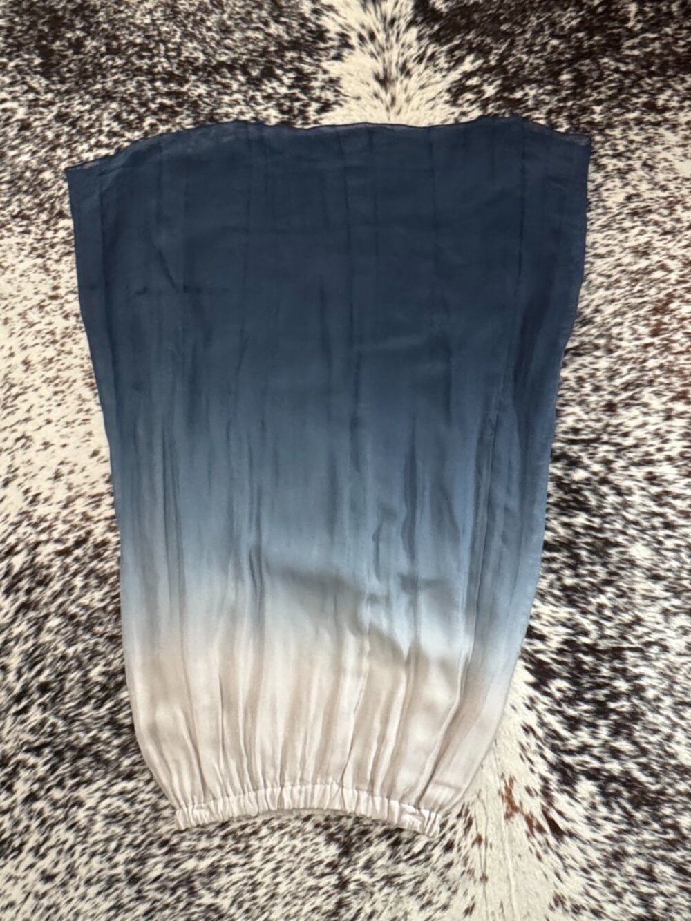 Falconeri Navy Cream Ombre Dip Dye Tube Skirt Sz XS/S